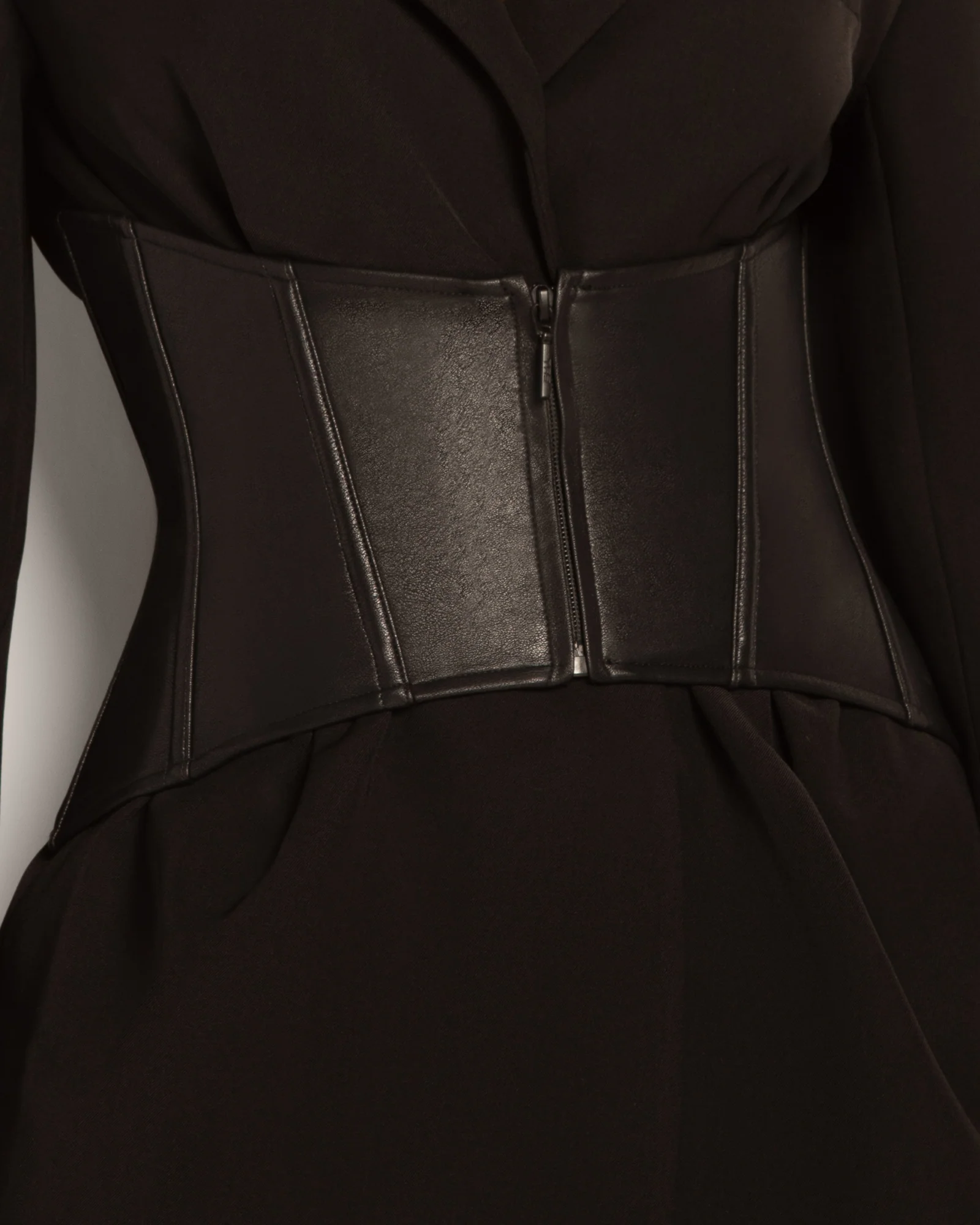 Corset Belt - Faux Leather Black