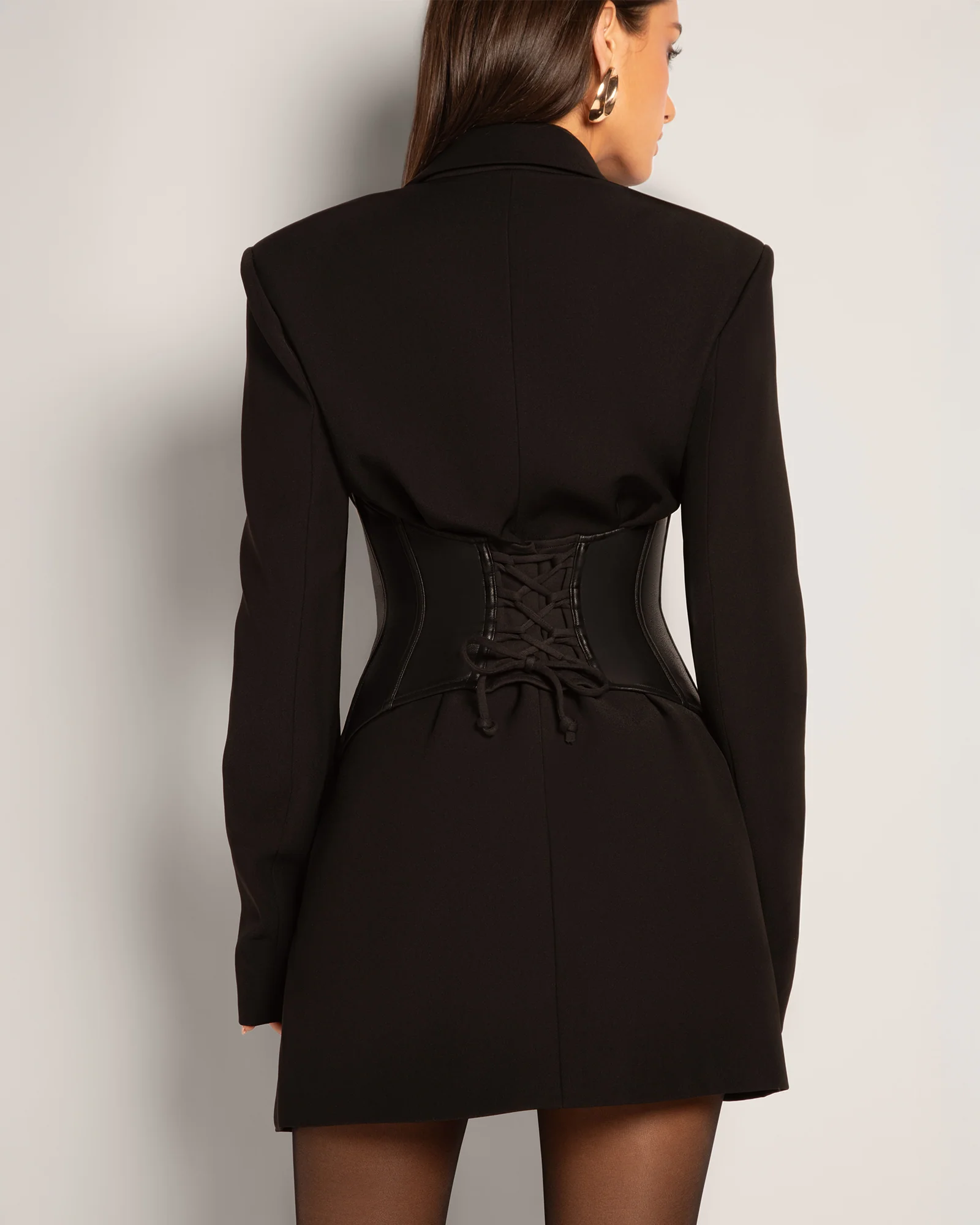 Corset Belt - Faux Leather Black