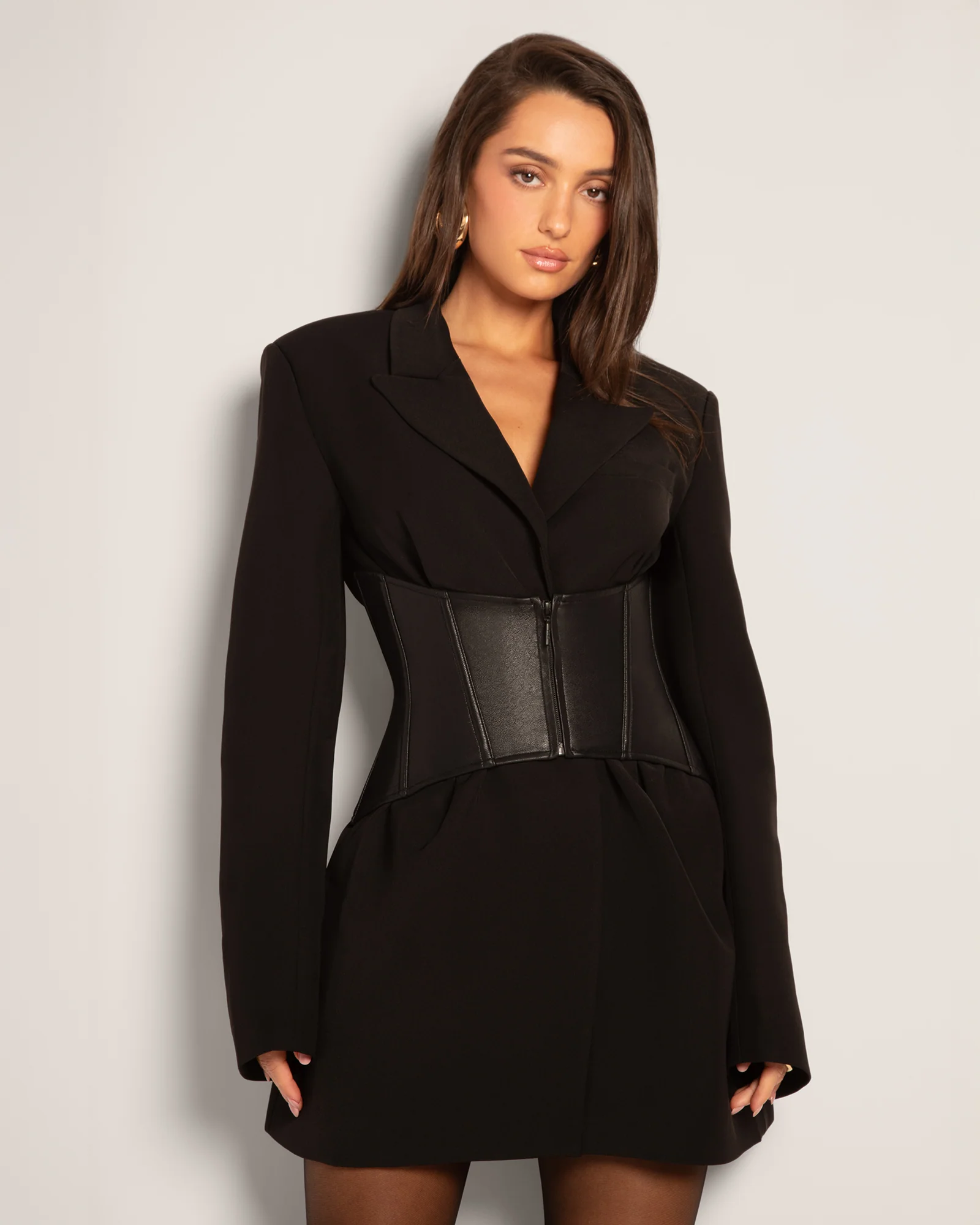 Corset Belt - Faux Leather Black