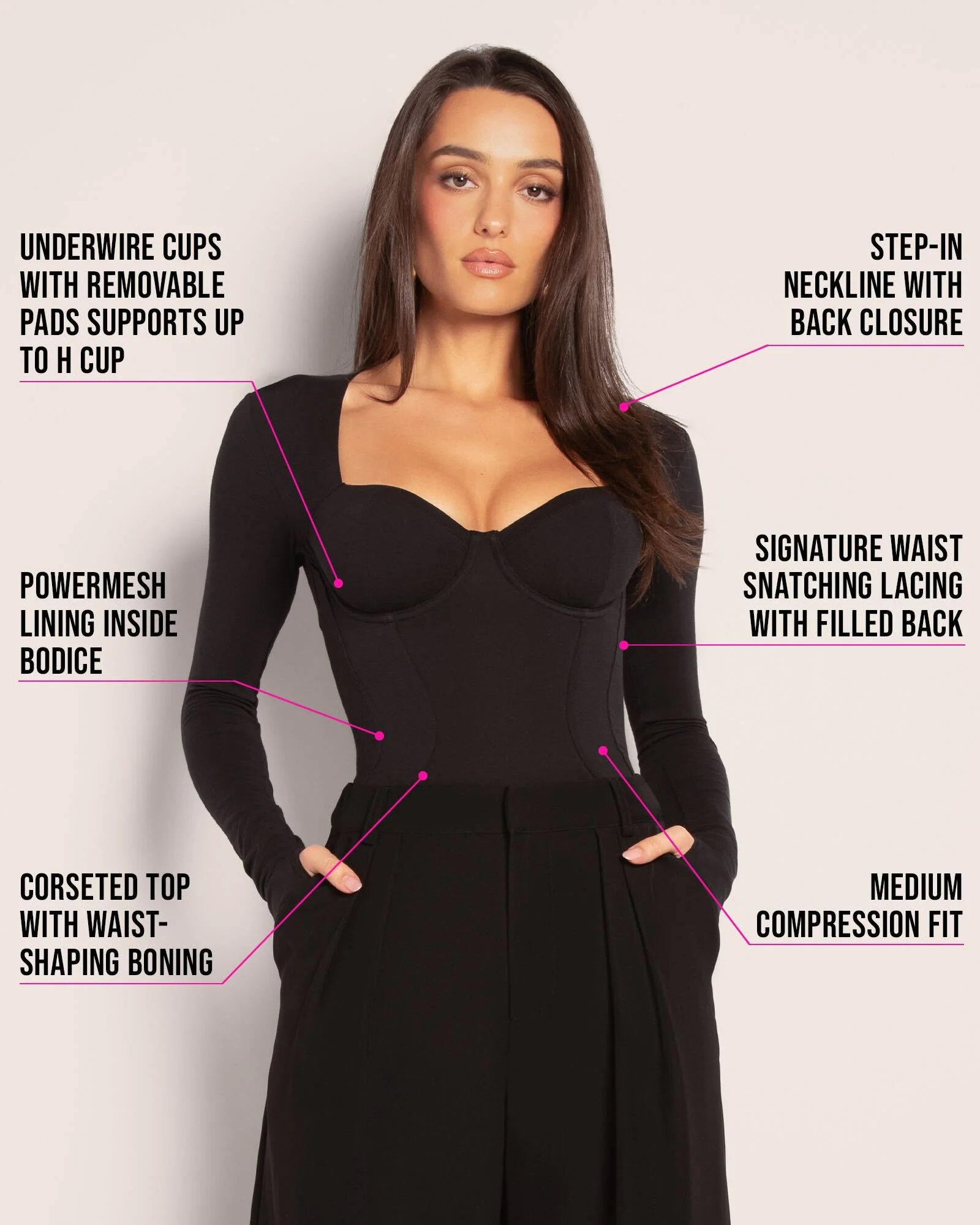 Sweetie Long Sleeve Top - Black 6 Sweetie Long Sleeve Top - Black