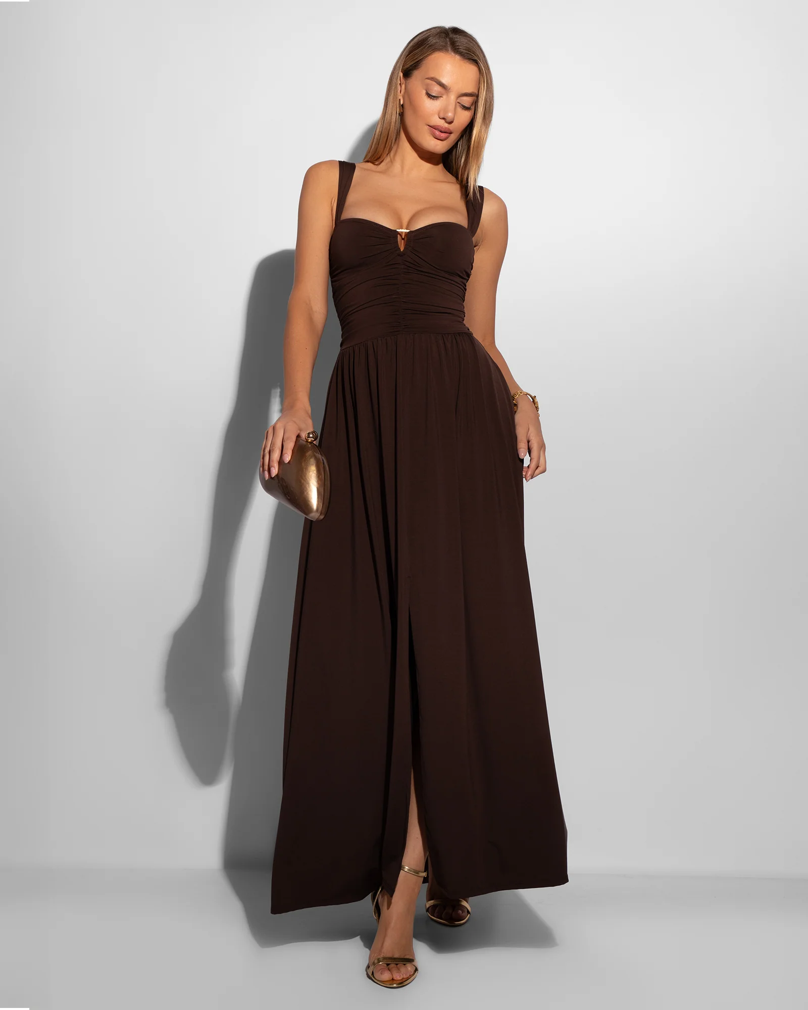 Goddessy Maxi Dress - Espresso