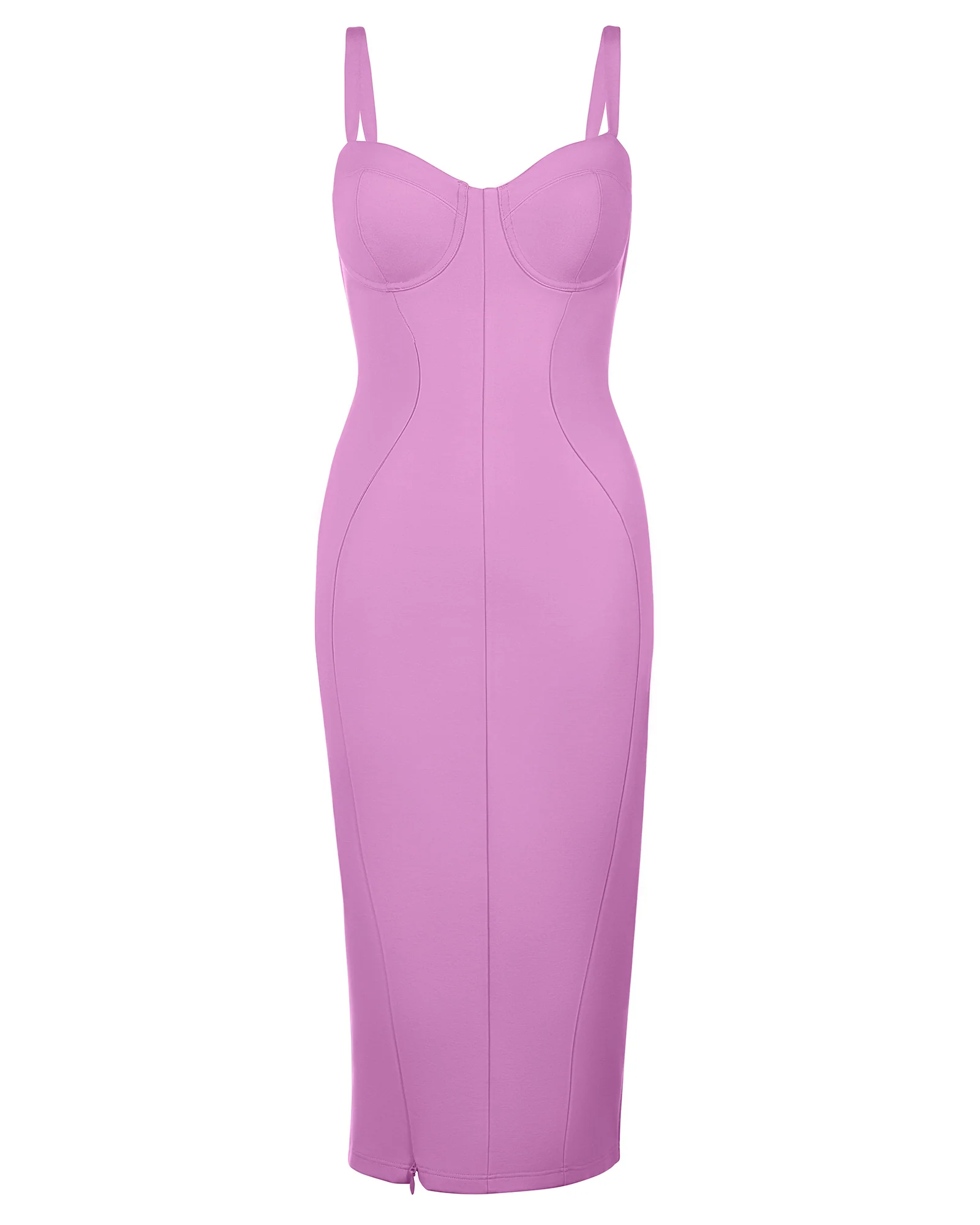 Seamed Lushy Midi Dress - Mulberry 4 Seamed Lushy Midi Dress - Mulberry