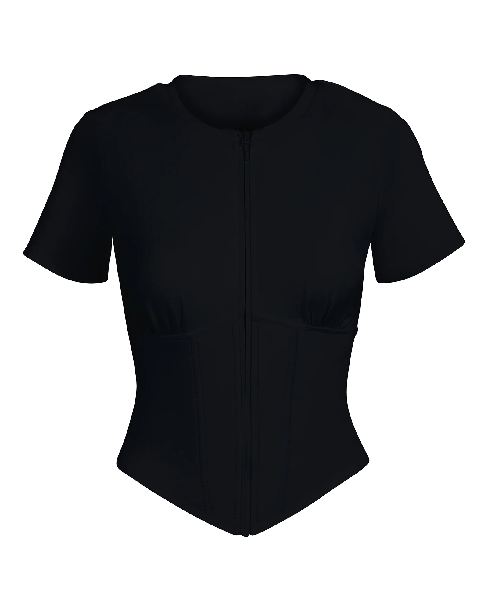 Short Sleeve Corsety Top - Black 8 Short Sleeve Corsety Top - Black