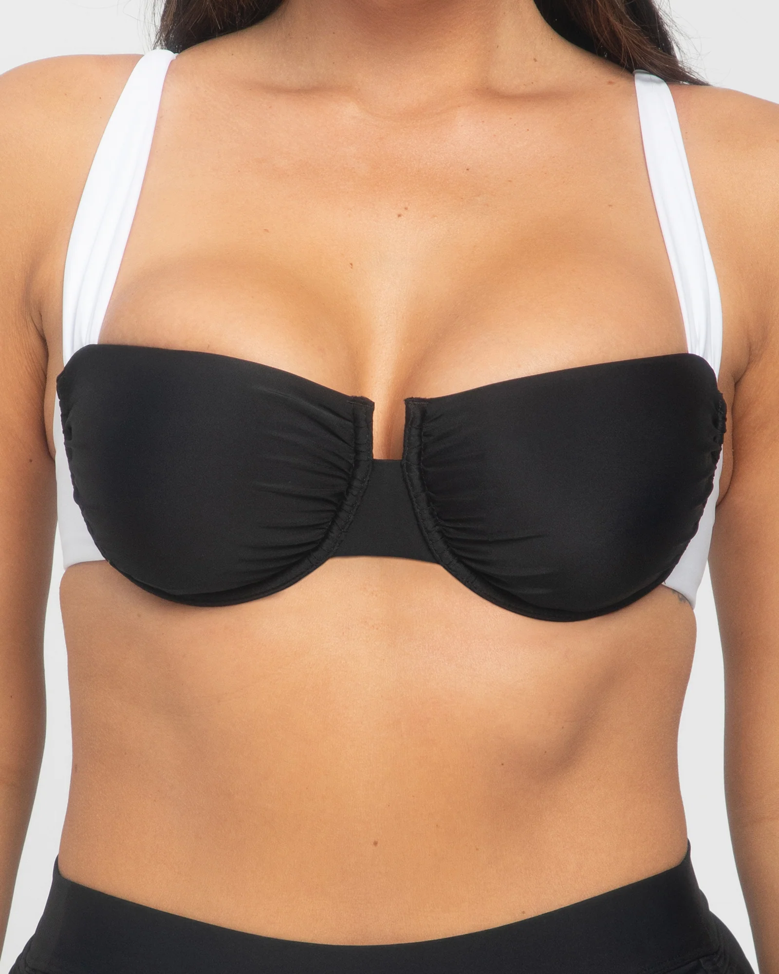 Sweetie Bikini Top - Black/White