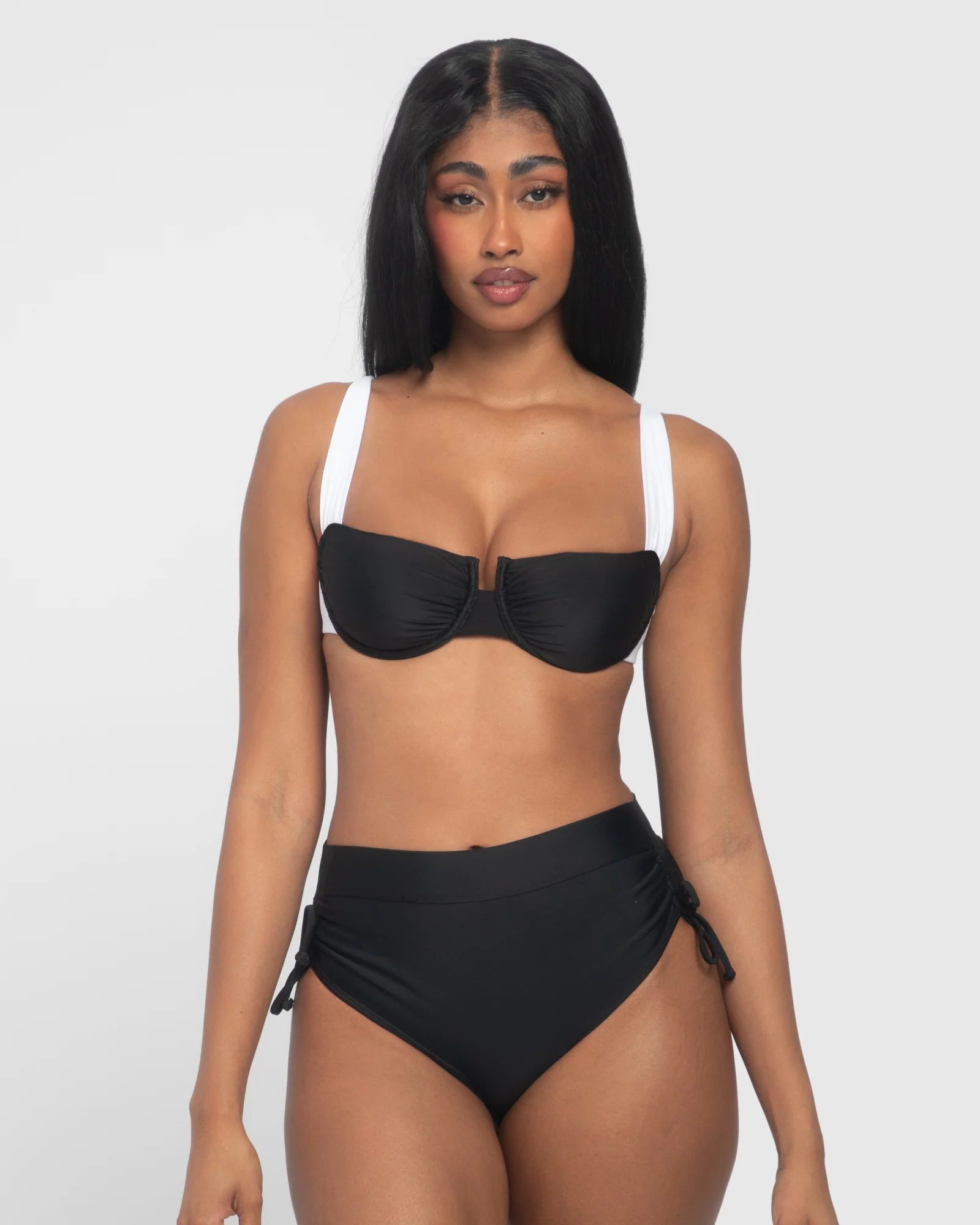 Sweetie Bikini Top - Black/White