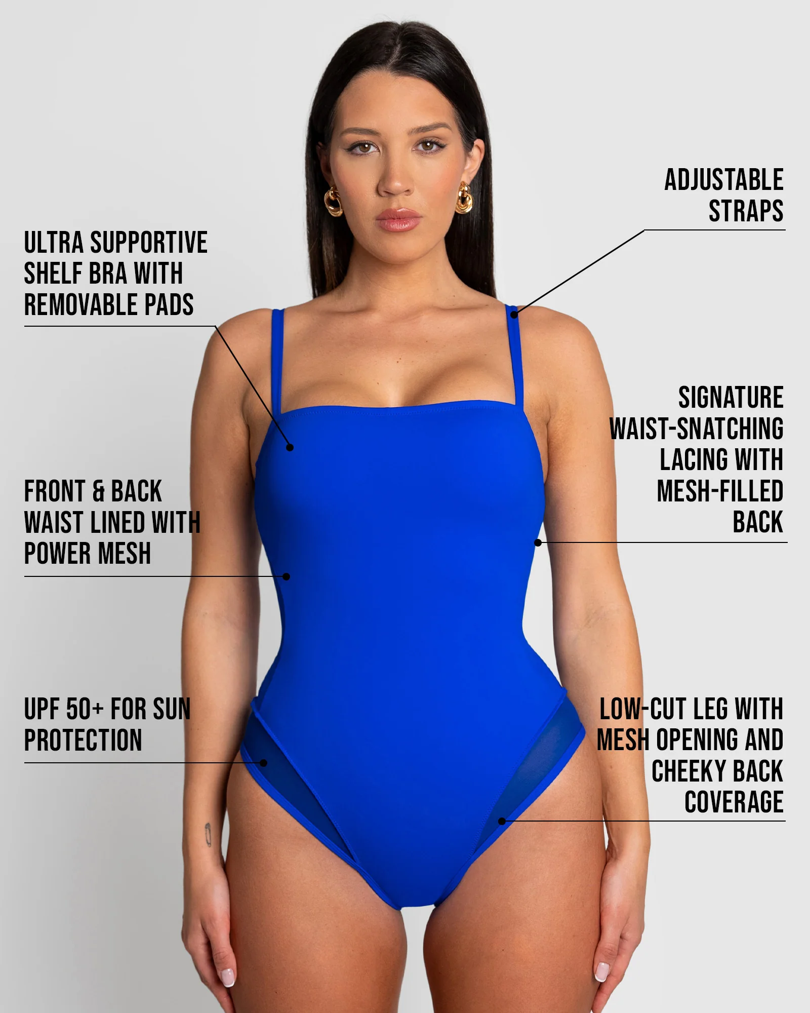 Squarey Thin Strap - Sapphire