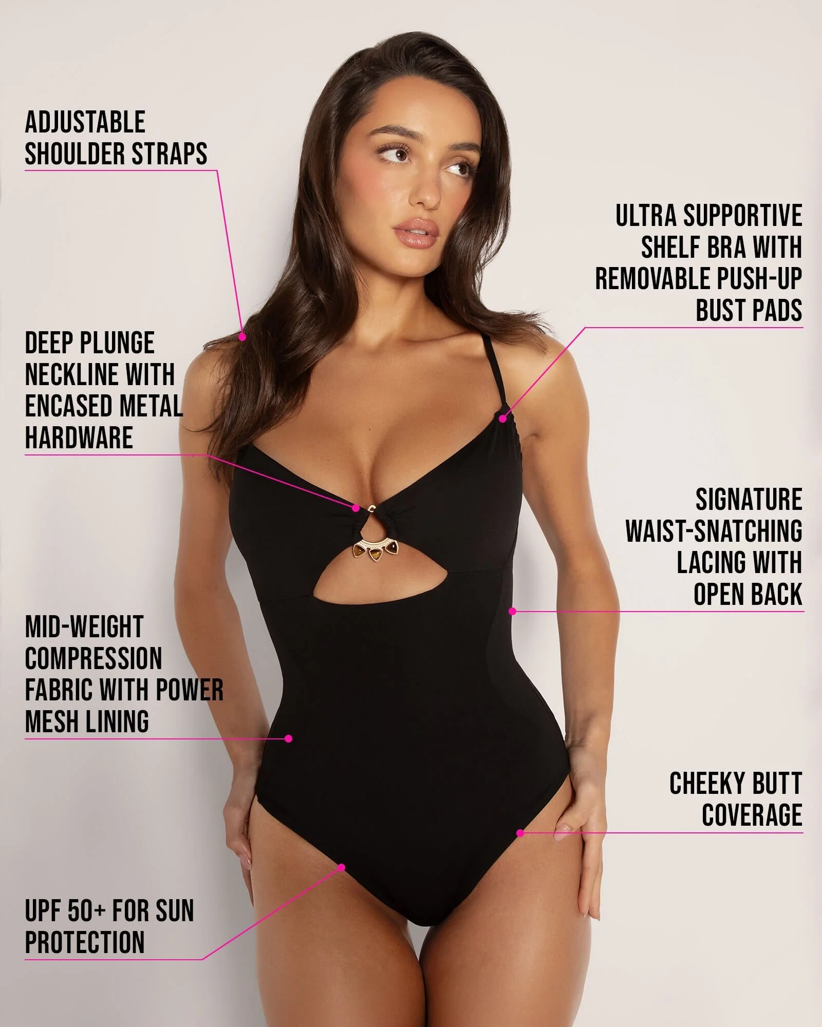 Jeweled Cut Out - Black