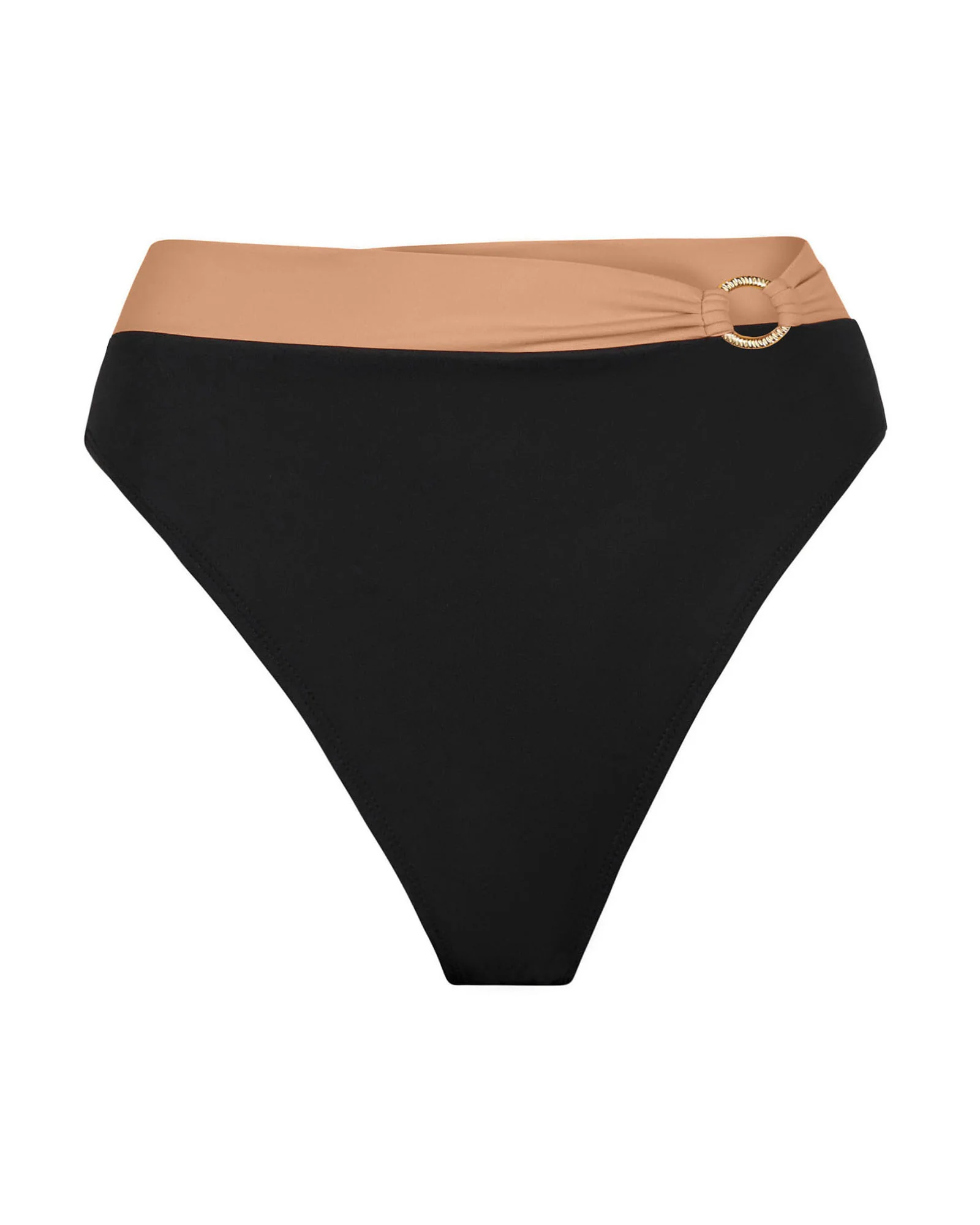 Brazilian Ring Kini Bottom - Black/Tawny 5 Brazilian Ring Kini Bottom - Black/Tawny