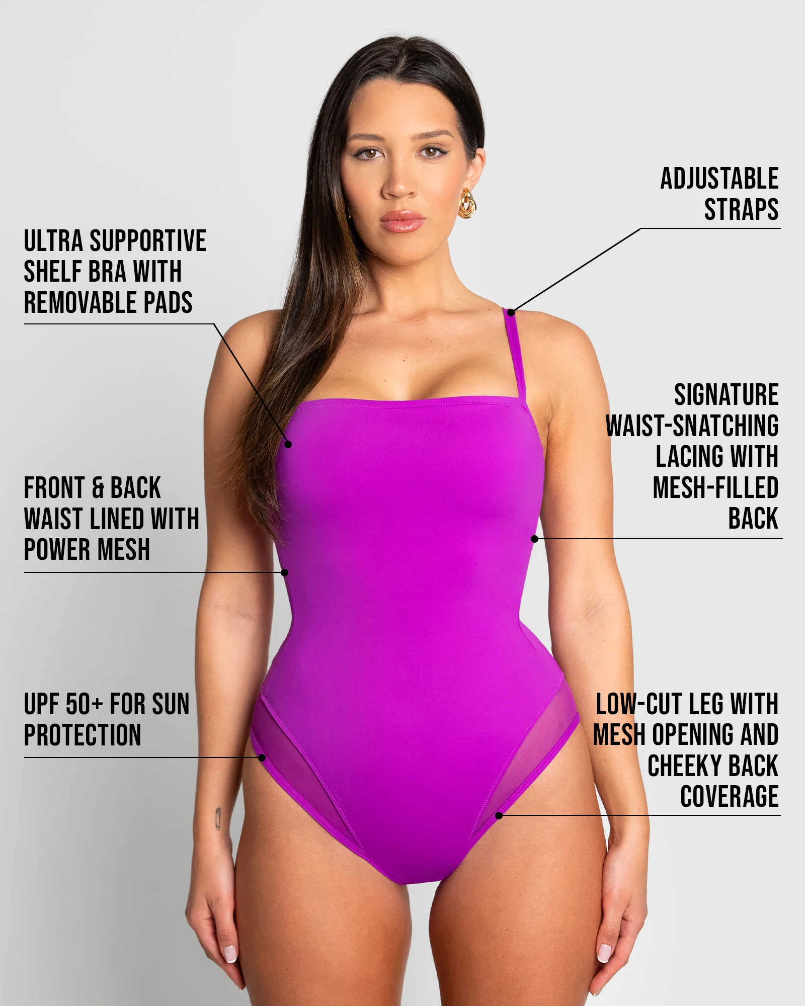 Squarey Thin Strap - Orchid 4 Squarey Thin Strap - Orchid