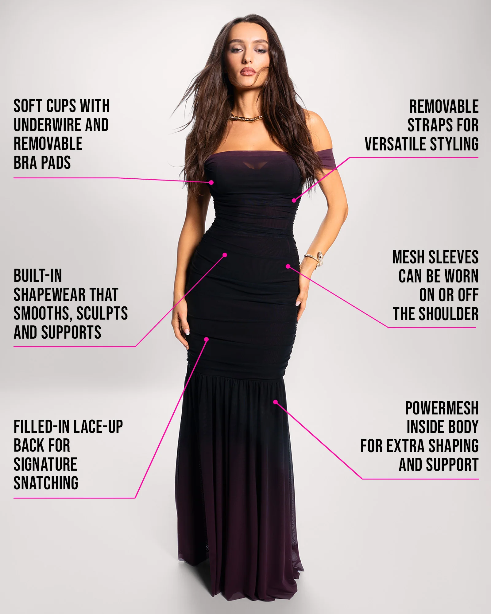 Sweetie Mermaid Dress - Ombre Garnet 6 Sweetie Mermaid Dress - Ombre Garnet