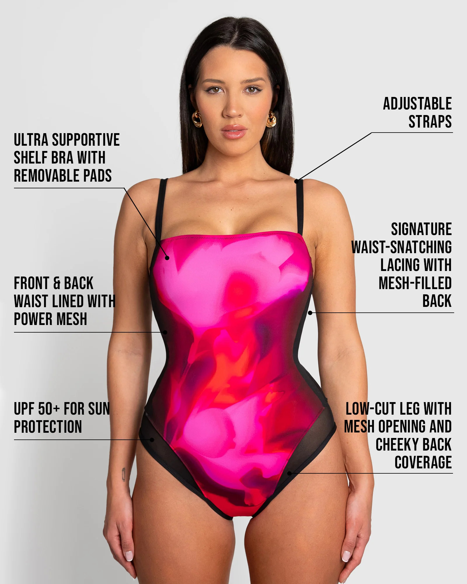 Squarey Thin Strap - Contour Hyperfloral/Black 3 Squarey Thin Strap - Contour Hyperfloral/Black