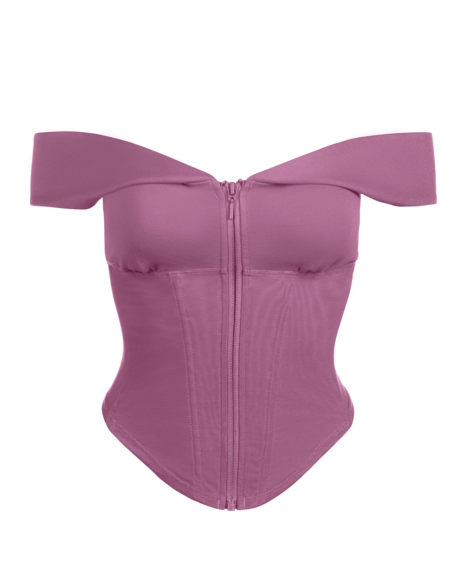 Corsety Draped Off Shoulder Top - Grape 5 Corsety Draped Off Shoulder Top - Grape