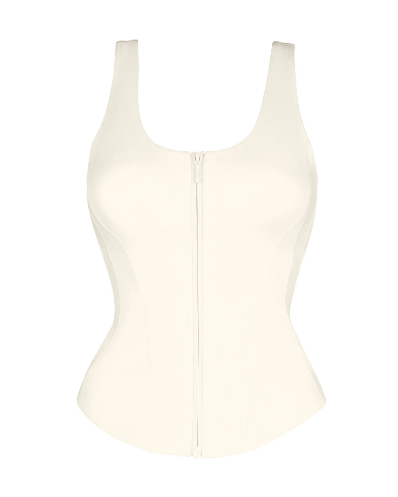 Corsety Scoop Neck Tank - Ivory 4 Corsety Scoop Neck Tank - Ivory
