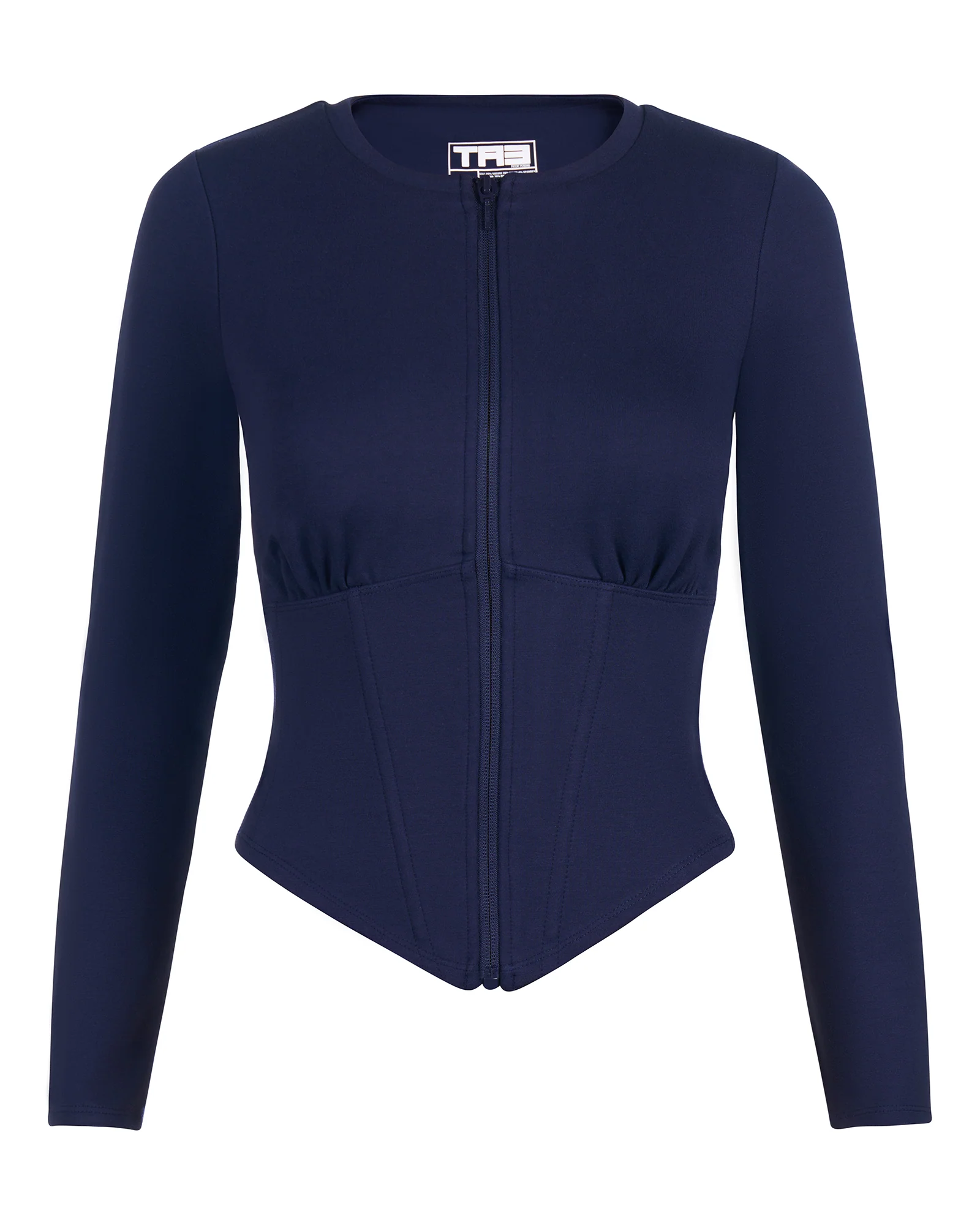 Long Sleeve Corsety Top - Midnight 5 Long Sleeve Corsety Top - Midnight