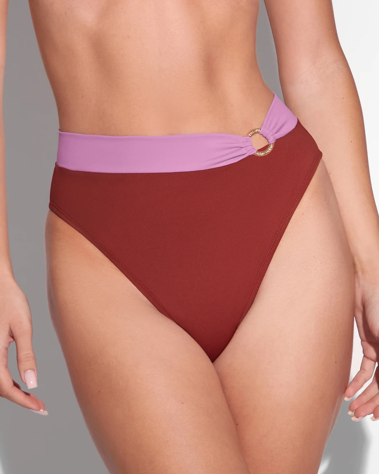 Brazilian Ring Kini Bottom - Copper/Lilac