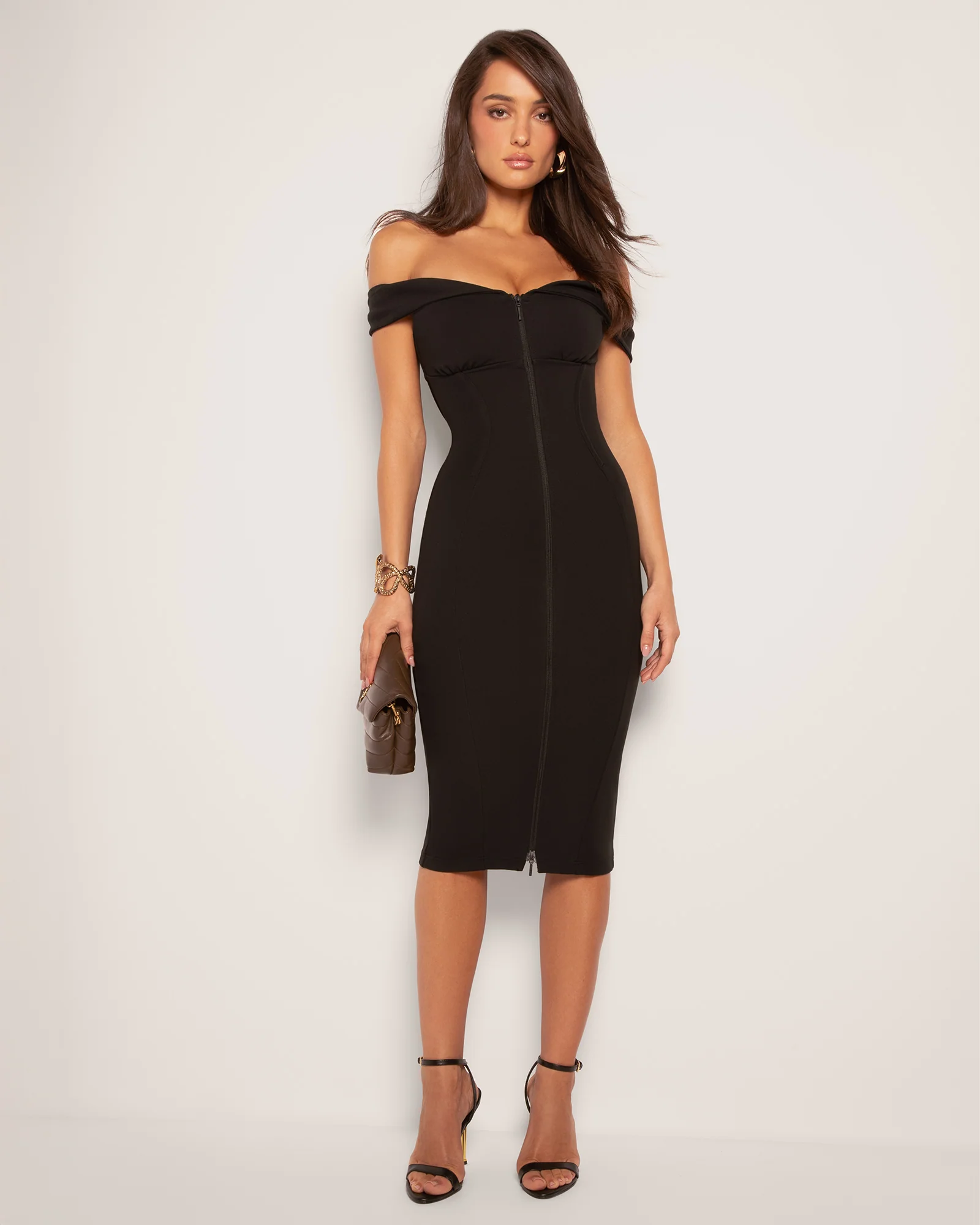 Corsety Off Shoulder Pencil Dress - Black