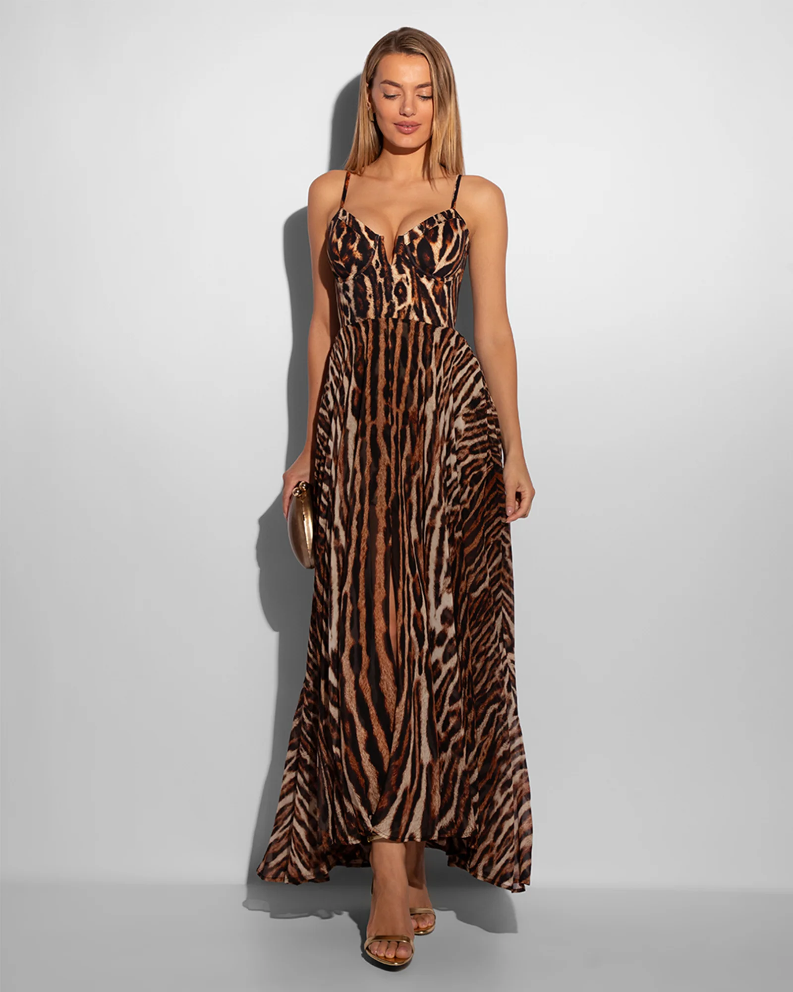 Vixen Corset Maxi Dress - Pilates Cat